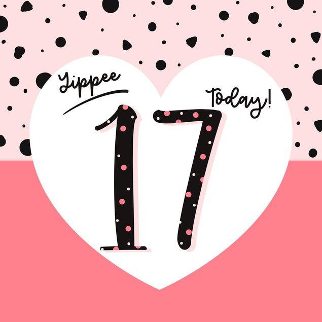 Yippee 17 Today! Birthday Confetti-exploding Greetings Card