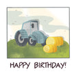 Blue Tractor Happy Birthday Farmer Confetti-exploding Greetings Card