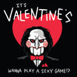 It's Valentine's Wanna Play A Sexy Game? Jigsaw Confetti-exploding Greetings Card