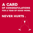 Congratulations For A Year Of Good Work Red Confetti-exploding Greetings Card
