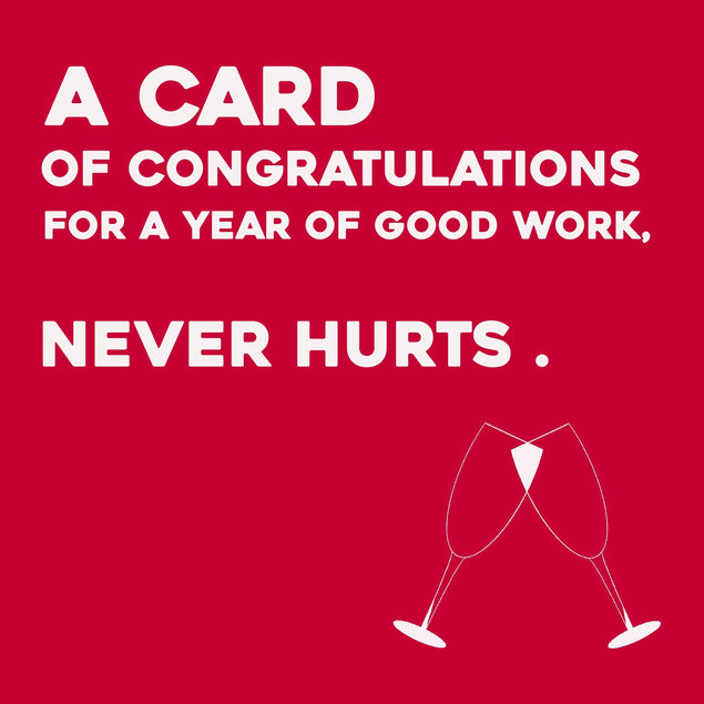 Congratulations For A Year Of Good Work Red Confetti-exploding Greetin ...
