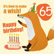 Make a Wish 65th Birthday Confetti-exploding Greetings Card