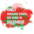 Awesome People Are Born In December Confetti-exploding Greetings Card