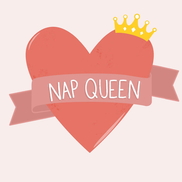 Nap Queen Red Heart Confetti-exploding Greetings Card