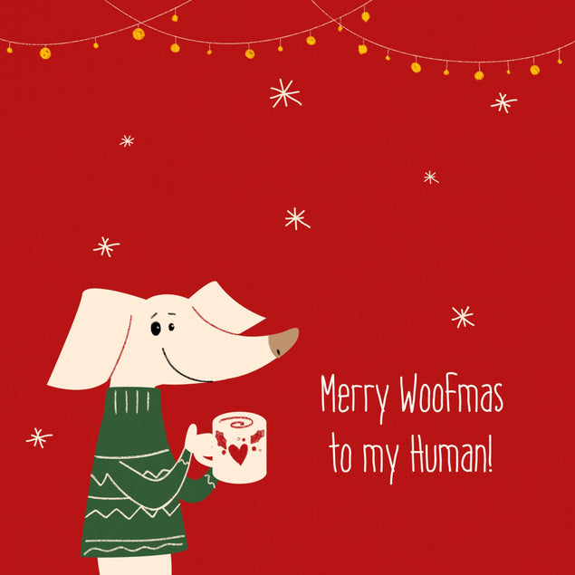 Merry Woofmas To My Human Dachshund Confetti-exploding Greetings Card