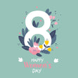 Delicate Flowers International Women's Day Confetti-exploding Greetings Card