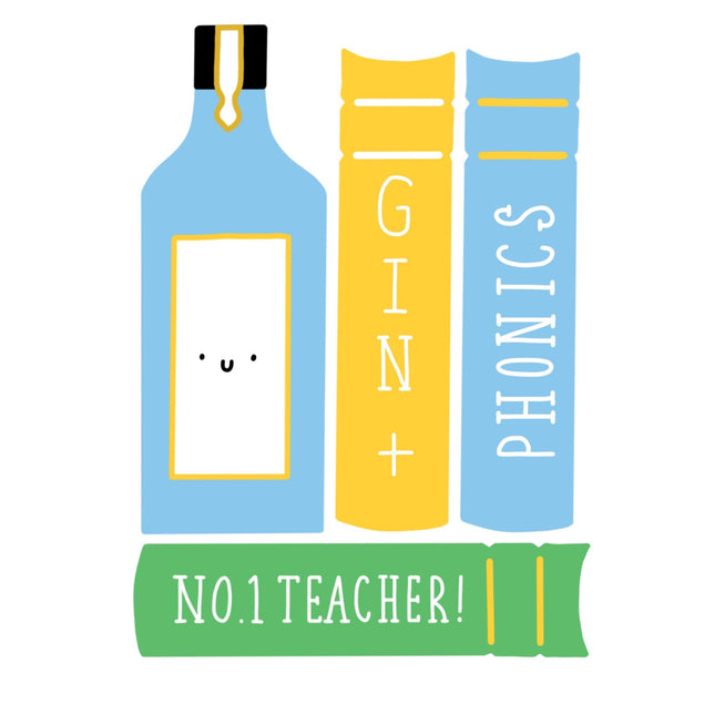 Gin And Phonics Teacher Confetti-exploding Greetings Card