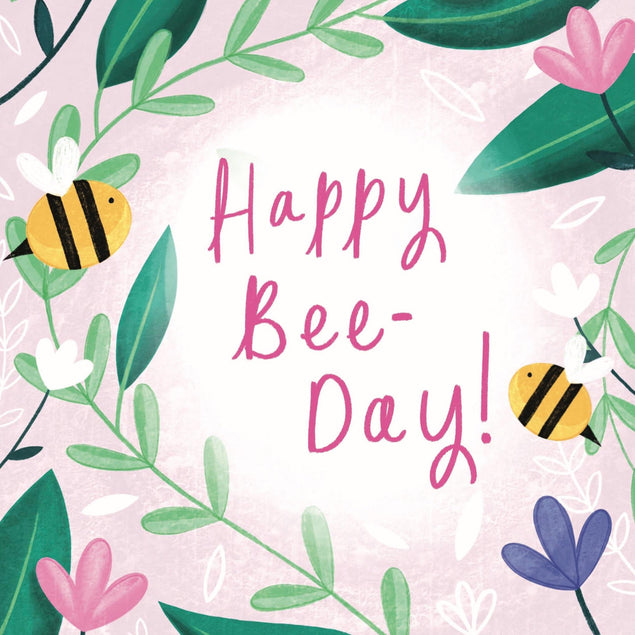 Happy Bee Day Confetti-exploding Greetings Card