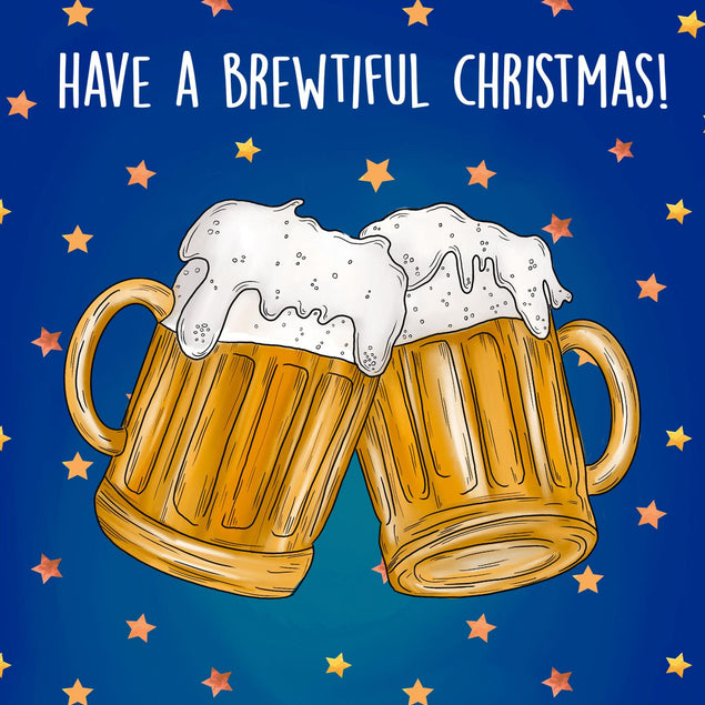 Brewtiful Christmas Confetti-exploding Greetings Card