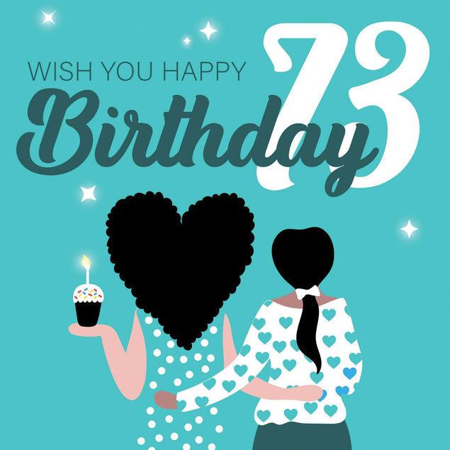 Wish You Happy 73rd Birthday Confetti-exploding Greetings Card