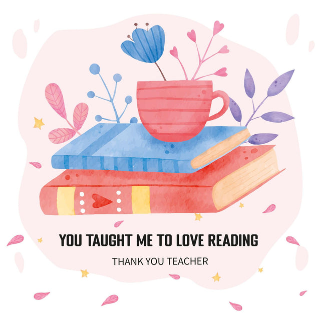 Taught Me To Love Reading Confetti-exploding Greetings Card