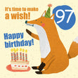 Make a Wish 97th Birthday Confetti-exploding Greetings Card