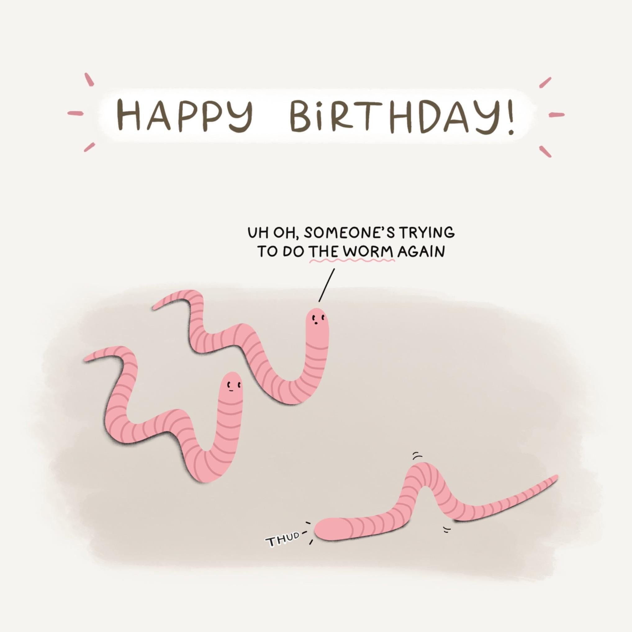 Do The Worm Birthday Confetti-exploding Greetings Card – Boomf