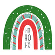 Rainbow Ho-Ho-Ho Christmas Confetti-exploding Greetings Card