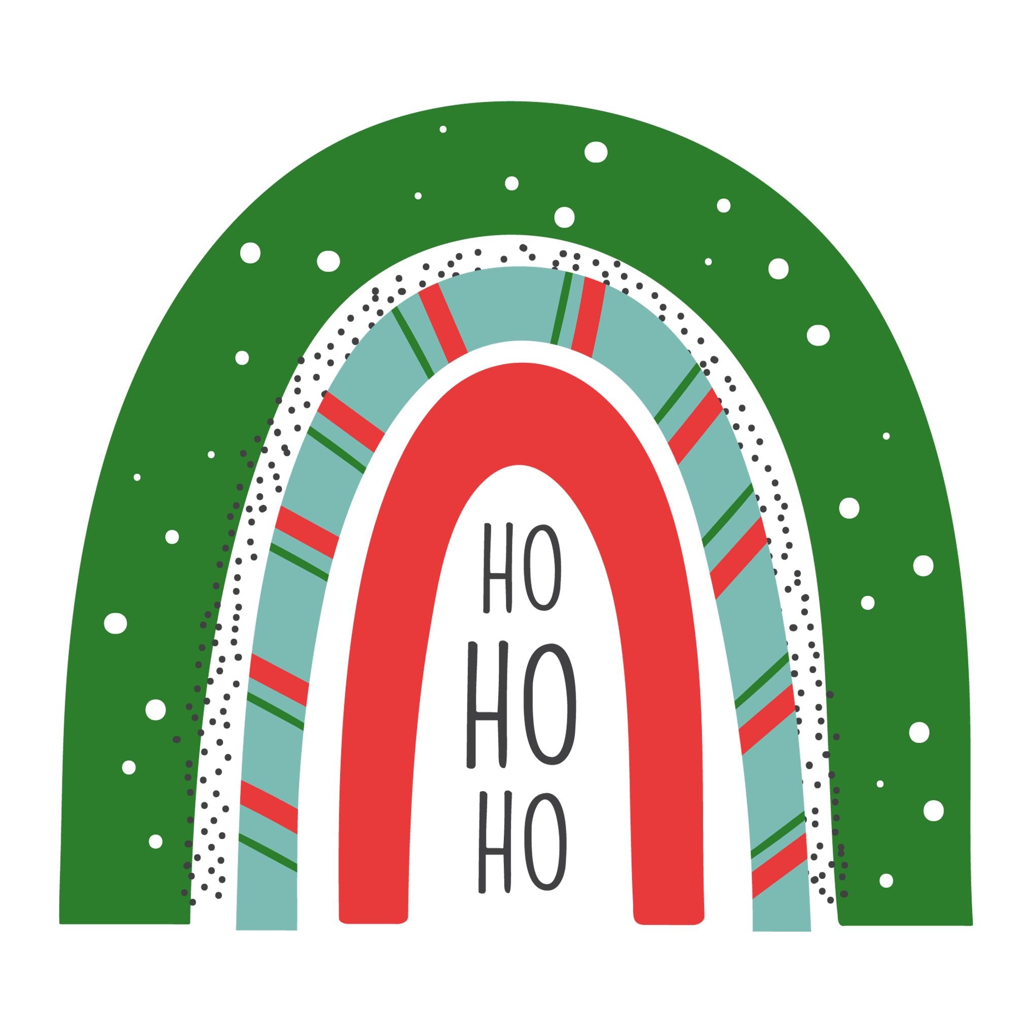 Rainbow Ho-Ho-Ho Christmas Confetti-exploding Greetings Card – Boomf