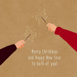 Merry Christmas And Happy New Year Both Of You Bengal Lights Confetti-exploding Greetings Card