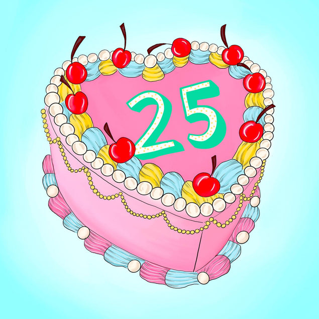 25 Birthday Cake Confetti-exploding Greetings Card