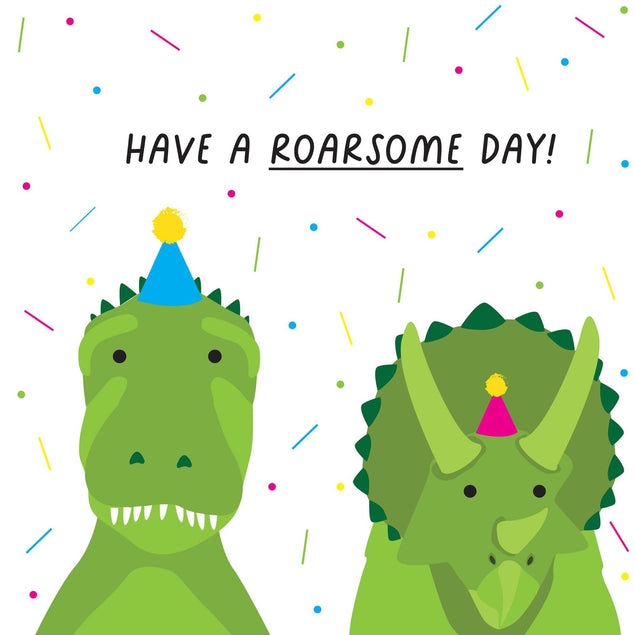 Have A Roarsome Birthday Confetti-exploding Greetings Card