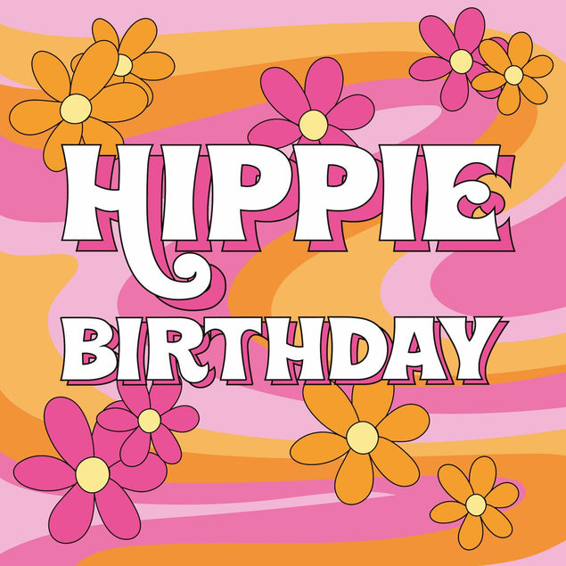 Hippie Birthday Confetti-exploding Greetings Card