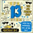 Happy 13th Birthday Wish You A Wonderful Day Confetti-exploding Greetings Card
