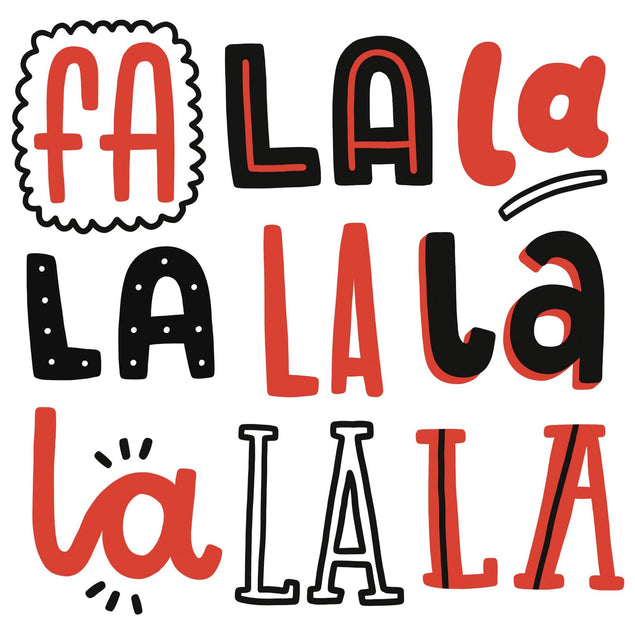 Fa La La Christmas Confetti-exploding Greetings Card