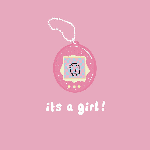 Tamagotchi It's A Girl New Baby Confetti-exploding Greetings Card
