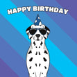 Cool Dalmatian Dog Birthday Confetti-exploding Greetings Card