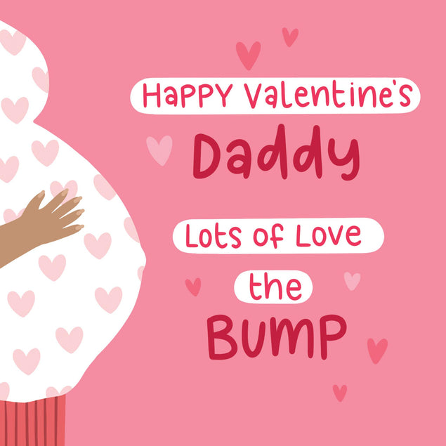 Happy Valentine's Daddy Lots Of Love From The Bump Confetti-exploding Greetings Card