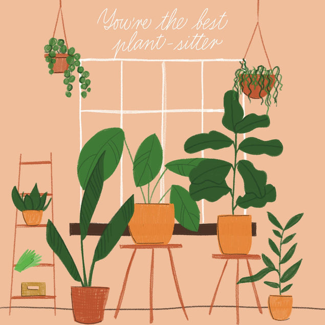 Best Plant-Sitter Confetti-exploding Greetings Card