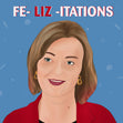 Congratulations Felicitations Lizz Truss Confetti-exploding Greetings Card