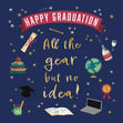 All the Gear, But No Idea Graduation Confetti-exploding Greetings Card