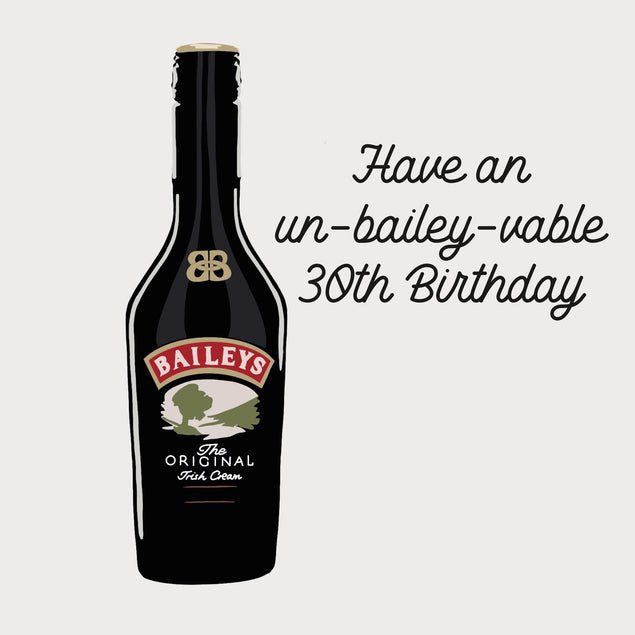 Un-Bailey-Vable 30th Birthday Confetti-exploding Greetings Card