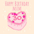 Happy 30th Birthday Cake Mum Confetti-exploding Greetings Card