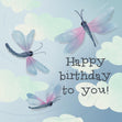 Dragonflies Happy Birthday To You Confetti-exploding Greetings Card