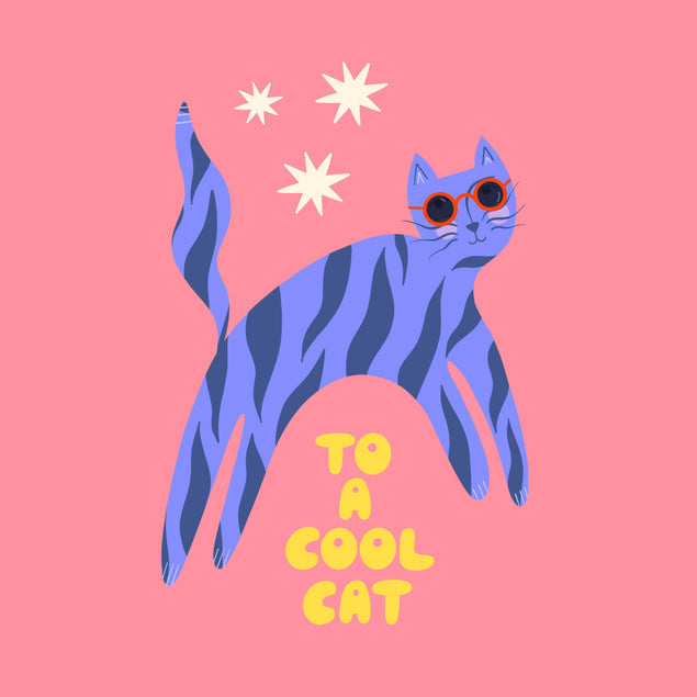 Cool Cat Birthday Confetti-exploding Greetings Card