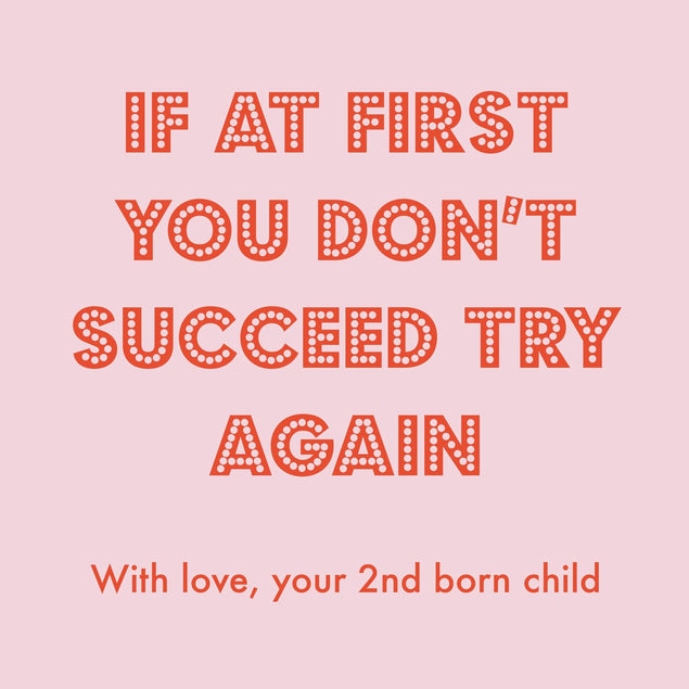 2nd Born Child - Pink Confetti-exploding Greetings Card