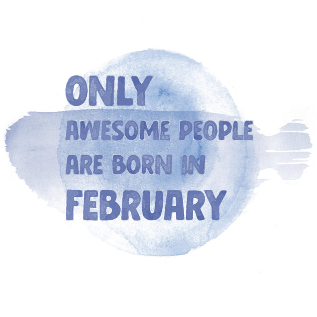 Awesome People Are Born In February Confetti-exploding Greetings Card