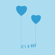 It's A Boy Blue Balloons Confetti-exploding Greetings Card