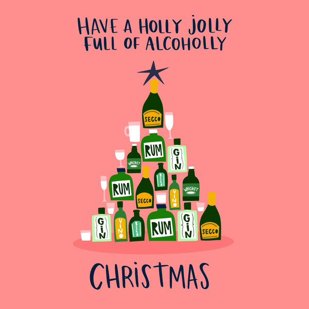 Alcohol Drinking Christmas Confetti-exploding Greetings Card