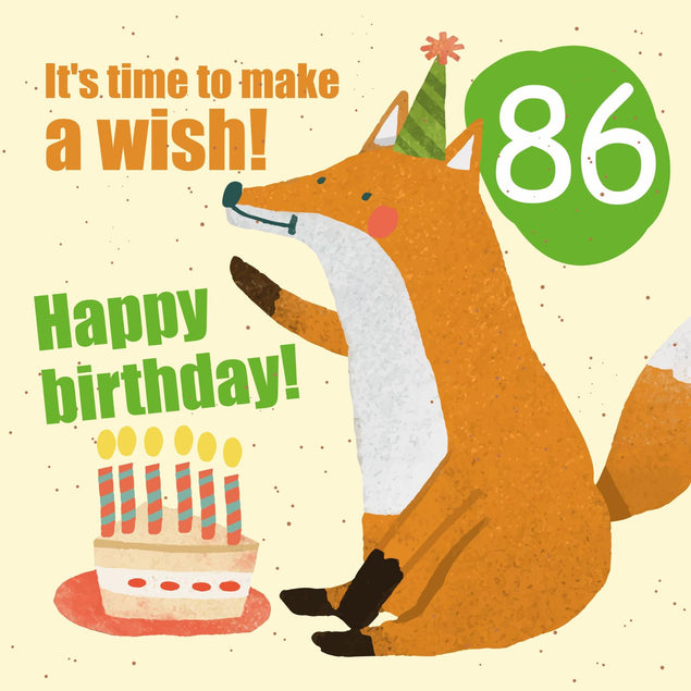 Make a Wish 86th Birthday Confetti-exploding Greetings Card
