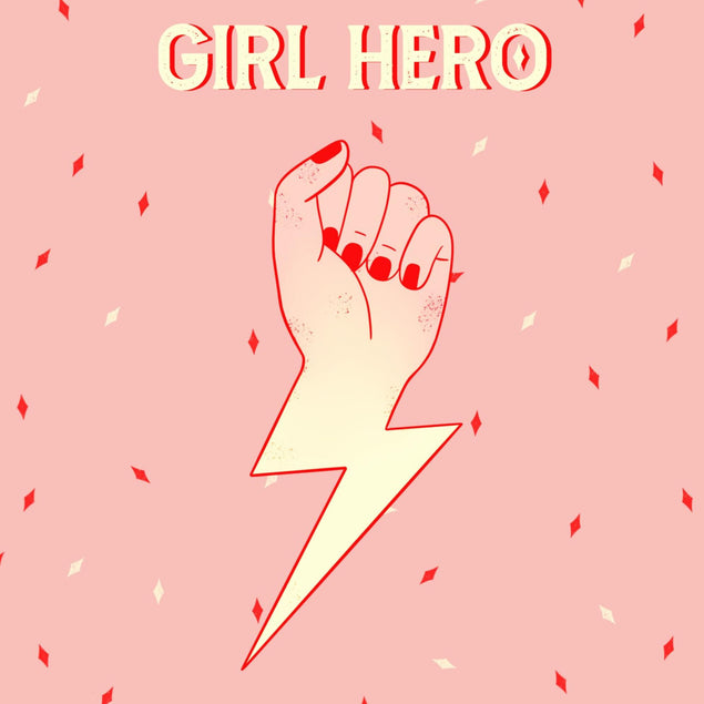 Girl Hero Confetti-exploding Greetings Card