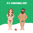 Funny Adam And Eve Christmas Confetti-exploding Greetings Card