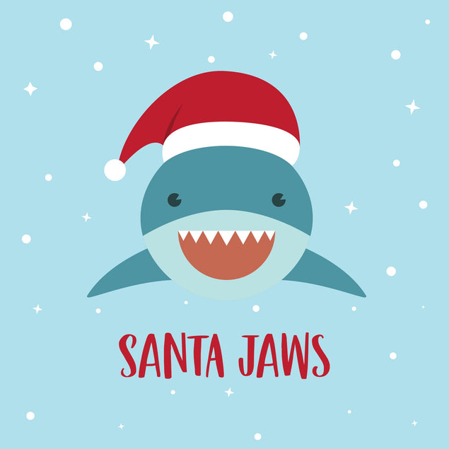 Santa Jaws Christmas Confetti-exploding Greetings Card