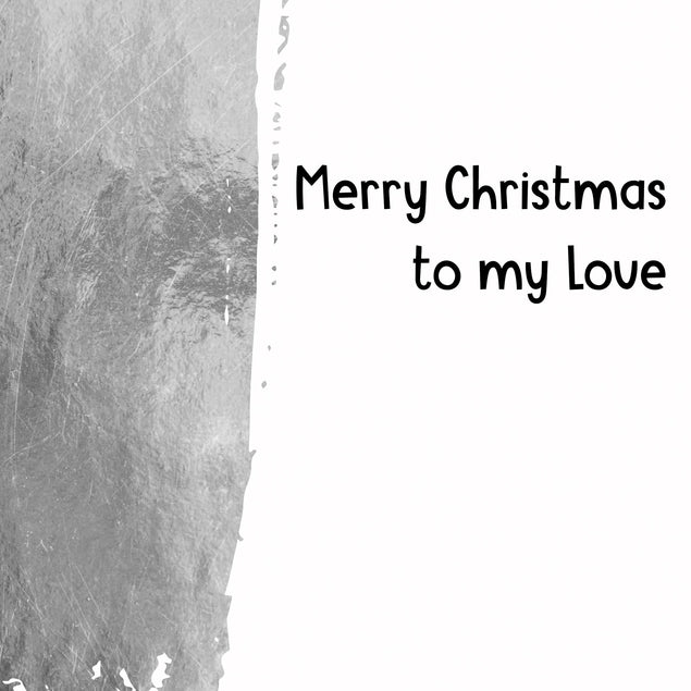 Merry Christmas My Love Minimalism Grey + DELETE Confetti-exploding Greetings Card