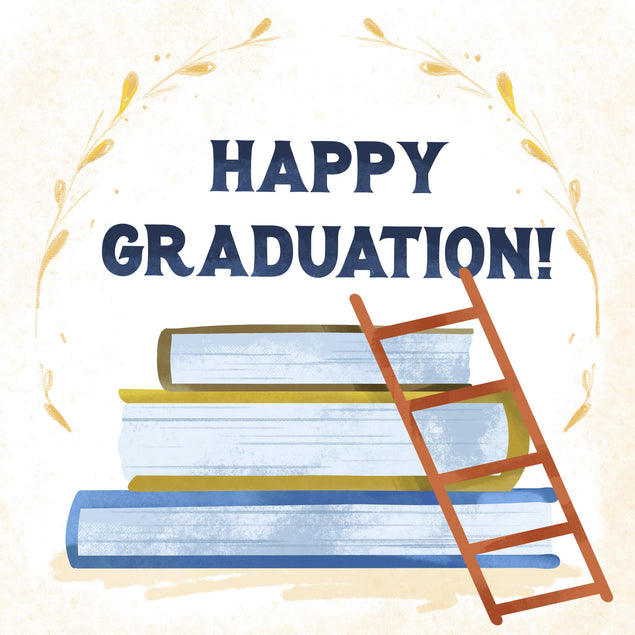 Ladder Of Knowledge Happy Graduation Confetti-exploding Greetings Card