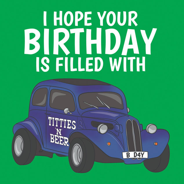 The Grand Tour Titties N Beer Birthday Confetti-exploding Greetings Card