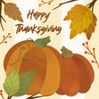 Happy Thanksgiving Orange Pumpkins And Leaves Confetti-exploding Greetings Card