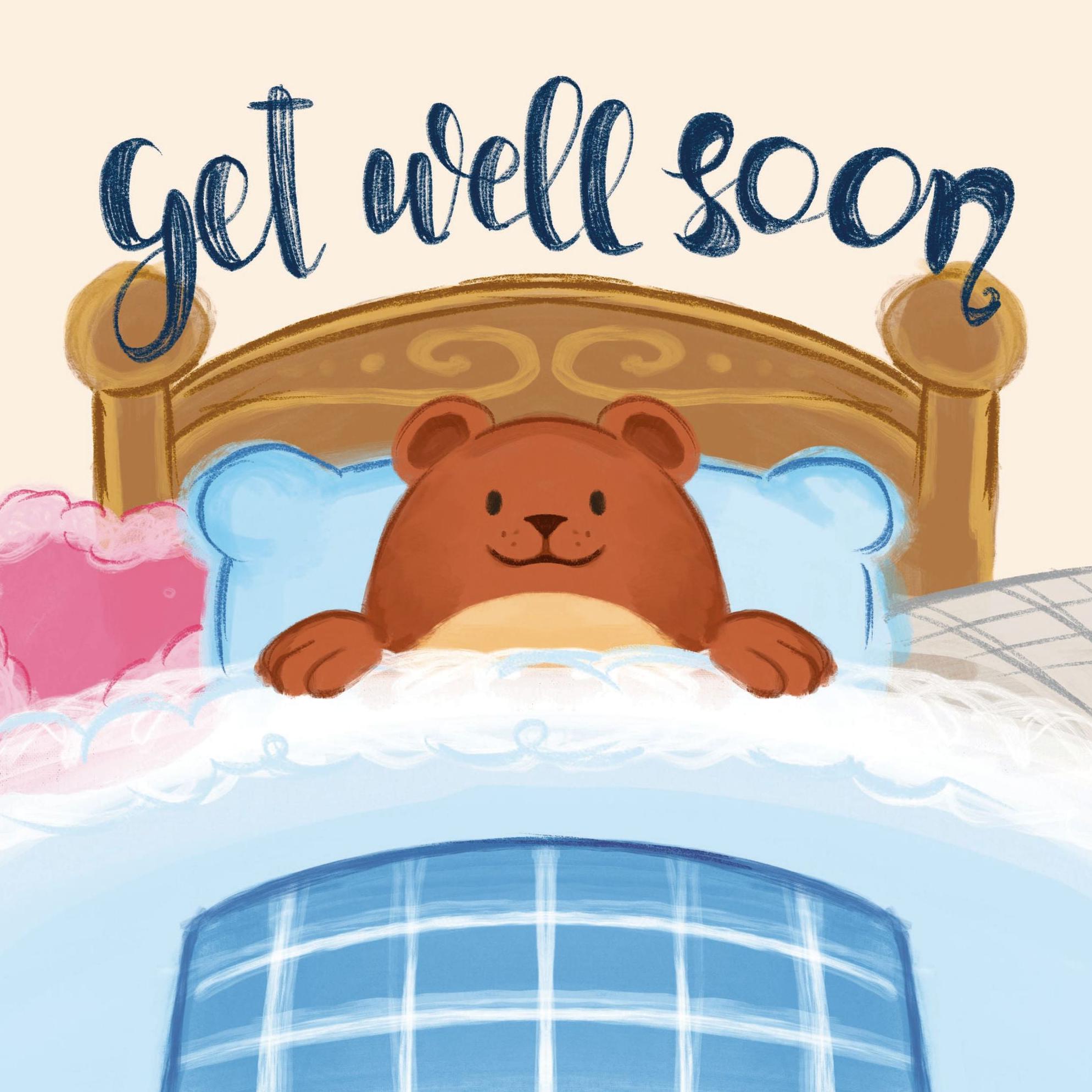 Get Well Soon Bear Confetti-exploding Greetings Card – Boomf