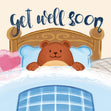 Get Well Soon Bear Confetti-exploding Greetings Card