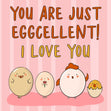 You Are Just Eggcellent Funny Eggs Valentine's Day Confetti-exploding Greetings Card